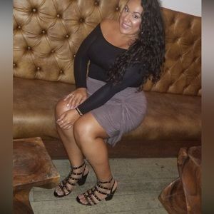 Black studded gladiator sandals size 11